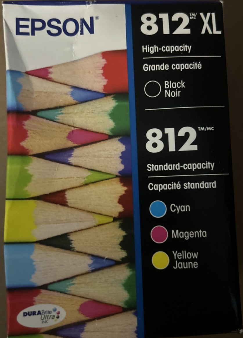 epson 812xl ink cartridges genuine 4 pack exp 2028