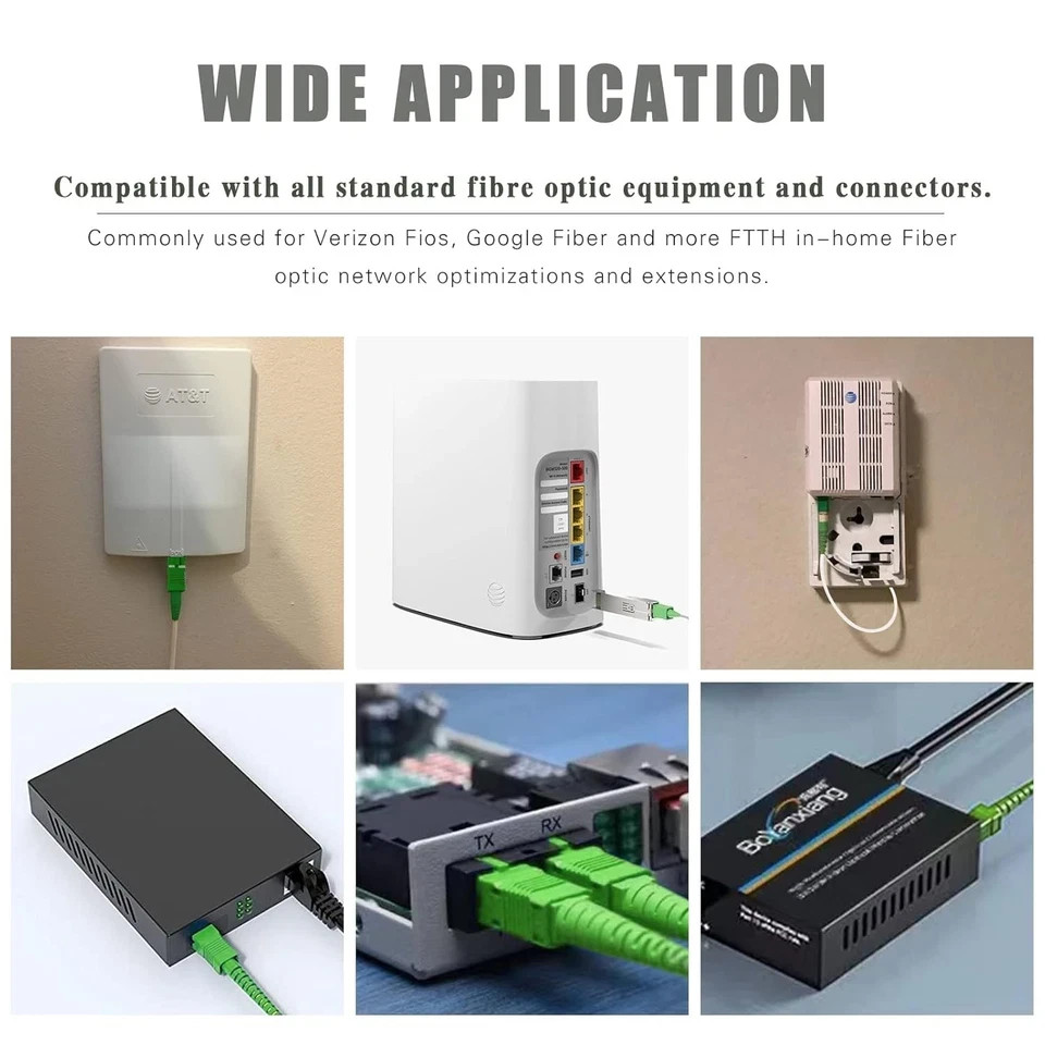 50ft (15 Meters) SC/APC to Fiber Optic 15m(50ft), White Armored