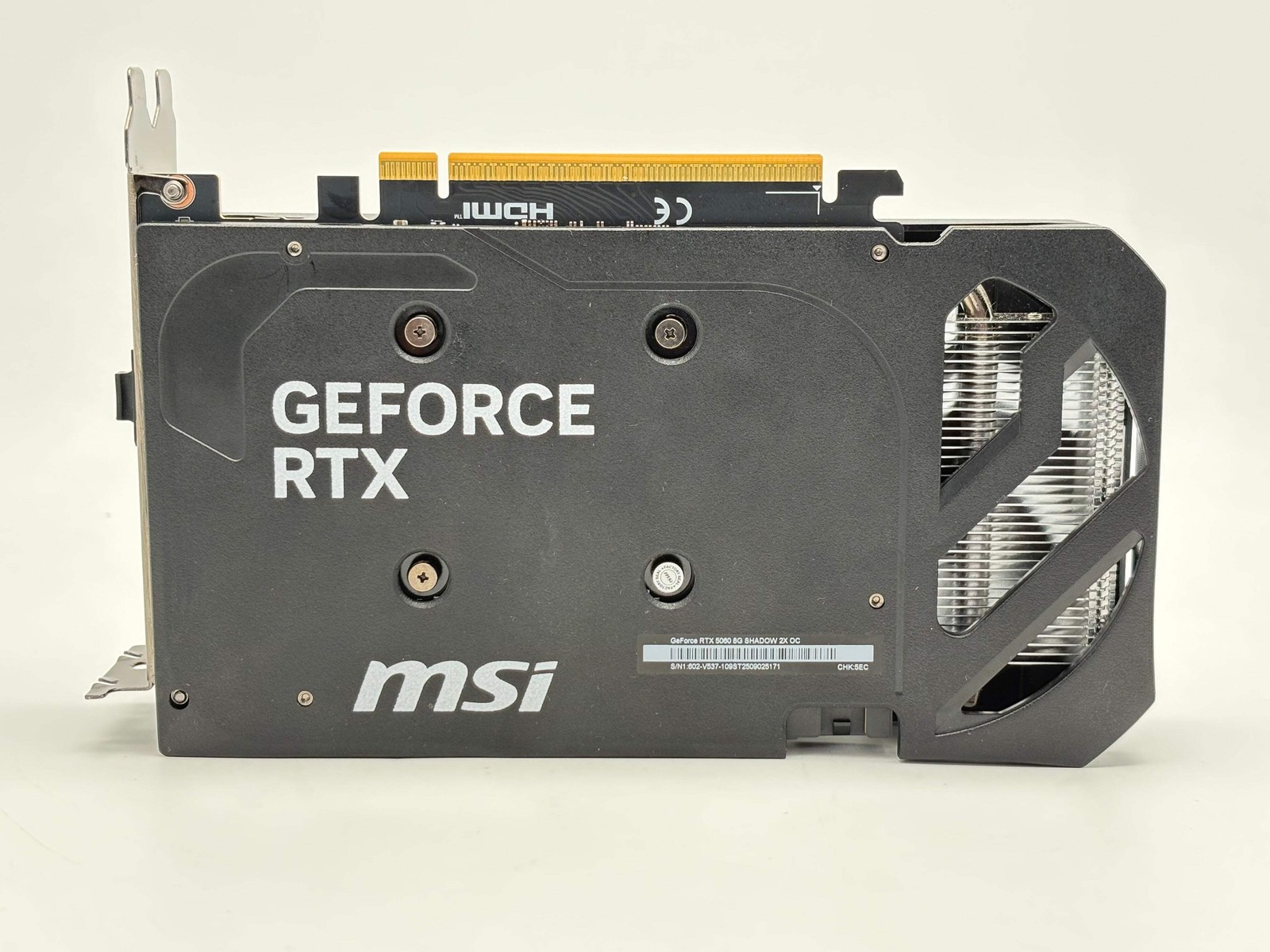 MSI GeForce RTX 5060 8G SHADOW 2X OC 8GB GDDR7 Graphics Card Black