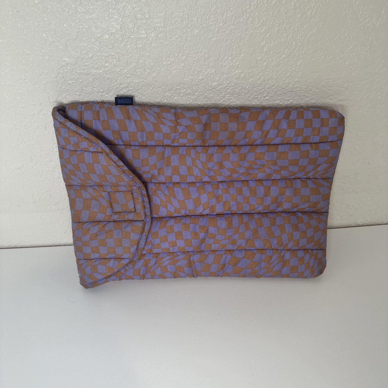 BAGGU Puffy 13” Laptop Sleeve Lavender Checker