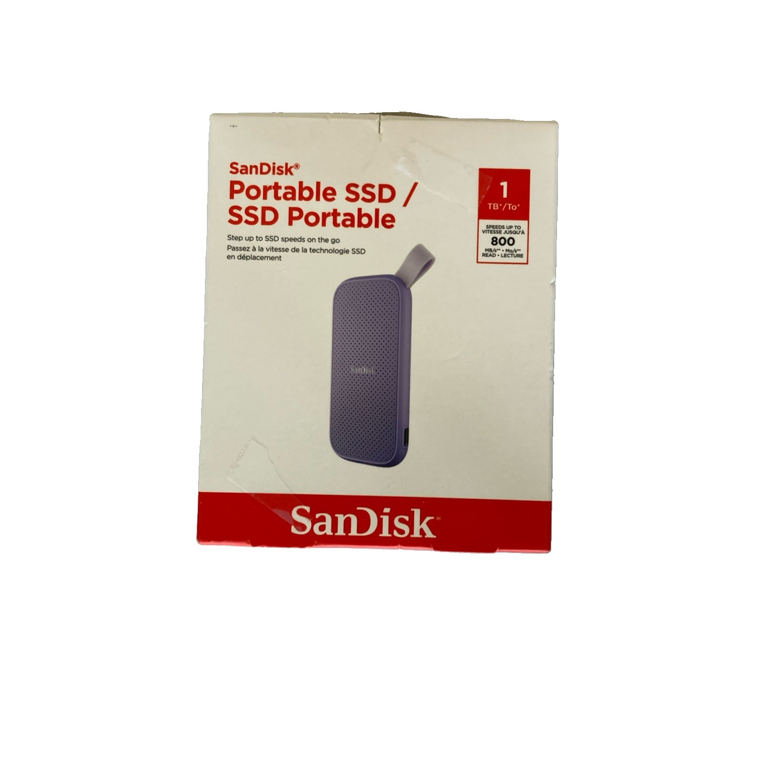 Sandisk Portable SSD 1TB – Lavender, Up to 800MB/s, USB-C, USB 3.2 Gen 2