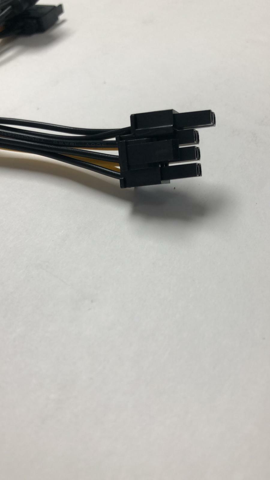 5 PCS Dual SATA to PCI-E Power Cable 15Pin SATA to 8 pin Video Card Power Wire