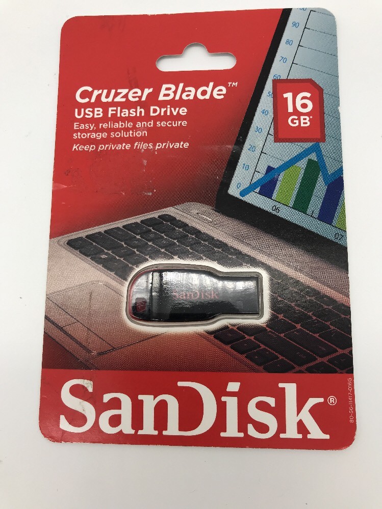SanDisk CZ50 16GB USB Flash Drive Cruzer Blade SDCZ50-016G-AW46S