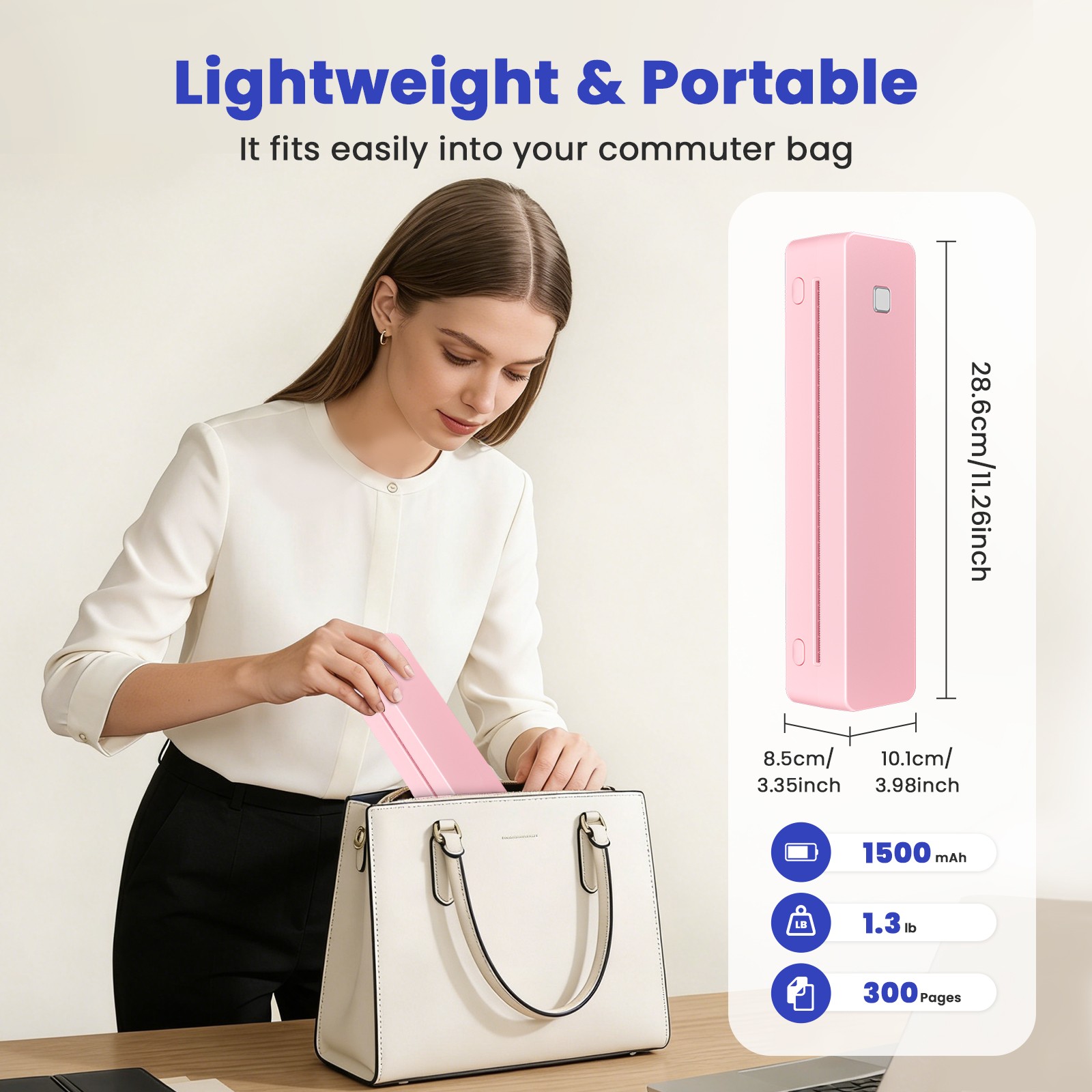 NEW A4 Portable Printer Wireless Bluetooth Printer for Travel Android iOS LOT