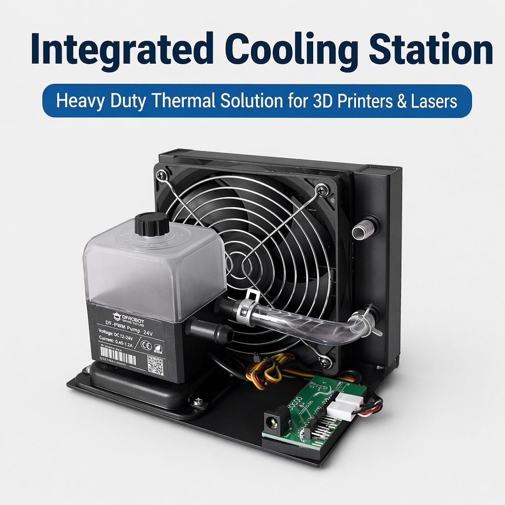 OCOCOO External Water Cooling Station 12V/24V AIO Radiator for 3D Printer Laser