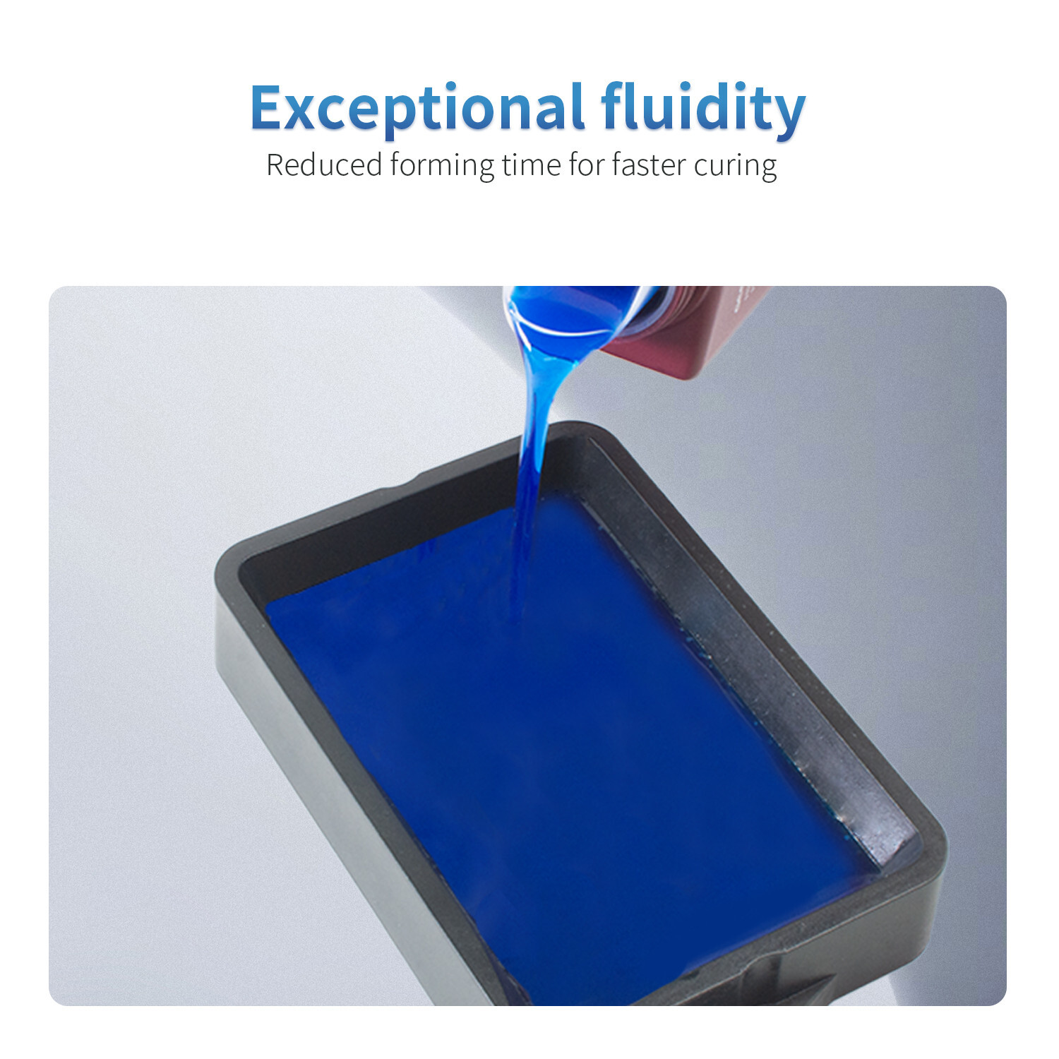 Geeetech Water Washable Resin 405nm UVCuring Resin 1kg Blue for Resin 3D Printer