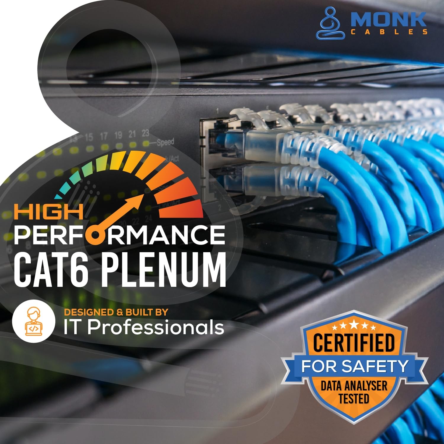 CAT6 Plenum Cable 1000ft | UTP, 23AWG, 550MHz | DSX-8000 Certified | Most Certif