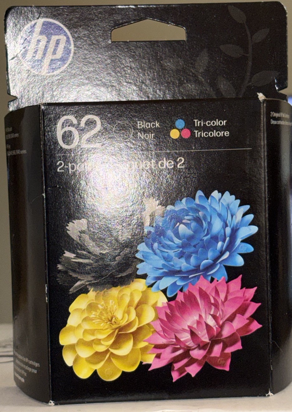 HP 62 Black & TriColor Ink Cartridges N9H64FN Combo Pack Dated APR 2027+
