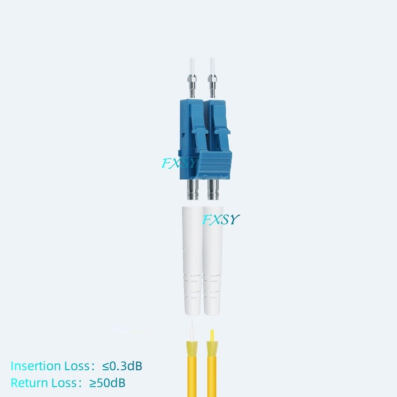 5Pcs 1m 2m 3m 5m 10m 15m SC/UPC to LC/UPC Duplex SM OS2 Fiber Optic Patch Cord