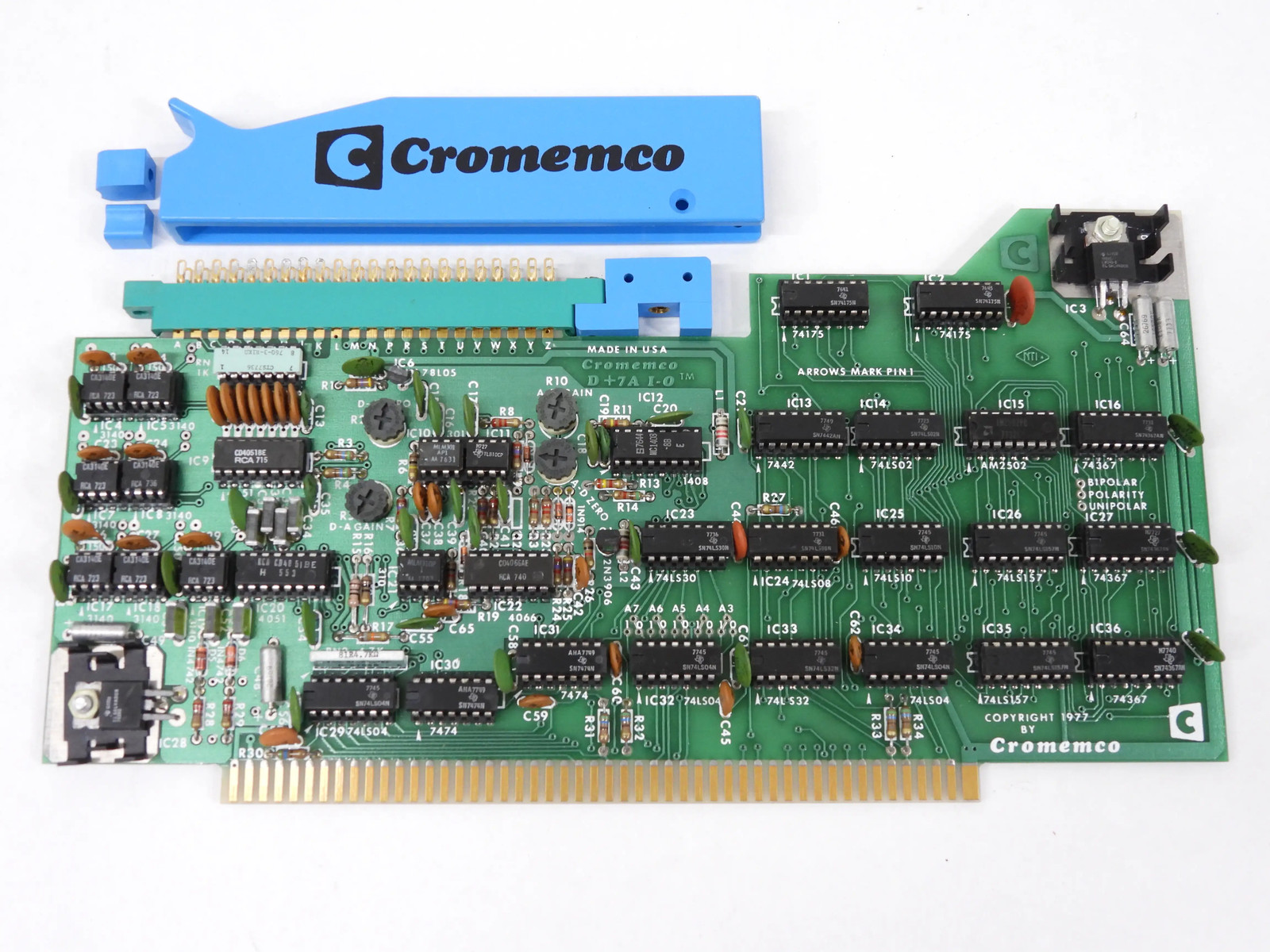 Cromemco D+7A Vintage 1977 S-100 Computer I/O Board (nice)