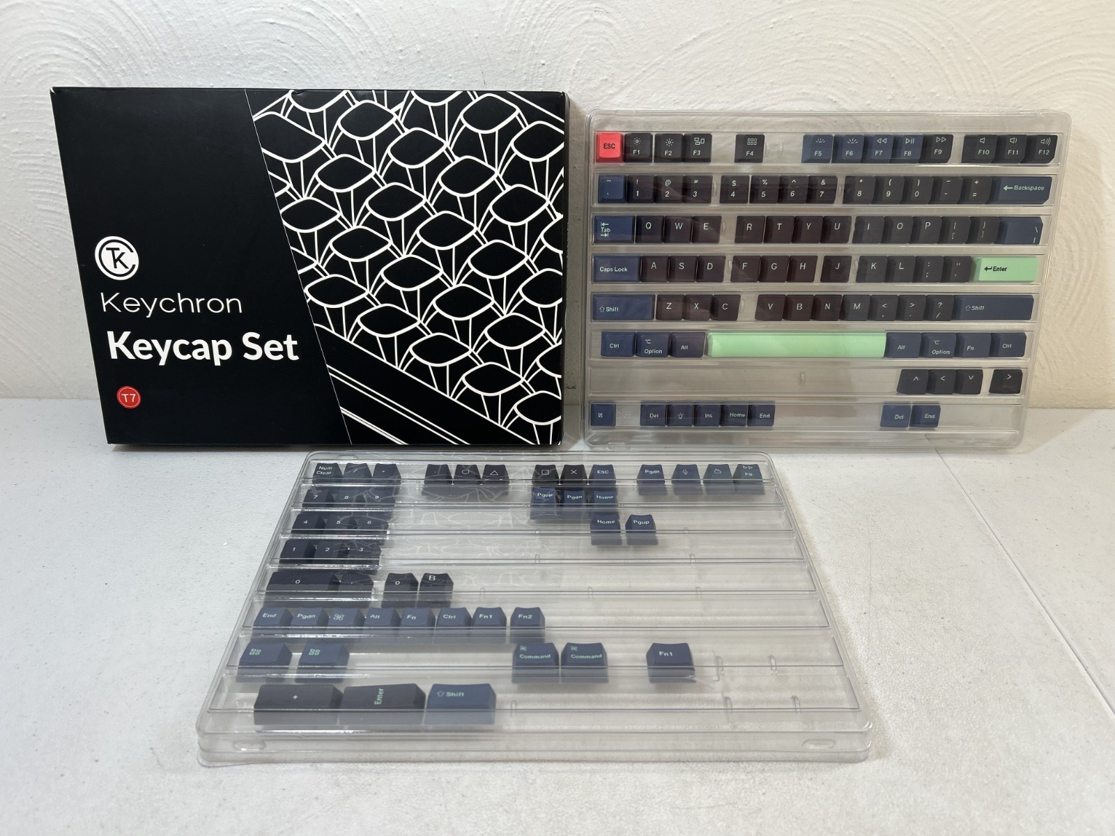 Keychron Keycap Set T7 Model OEM Hacker Keyboard 133 Keys Mint Green & Black