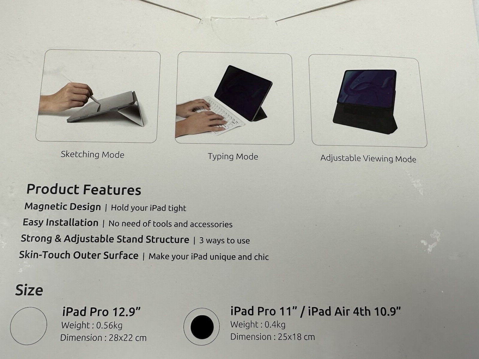 SenseAGE Folio Case Magnetic Closure for iPad Pro 11″ 2021 2020 2018