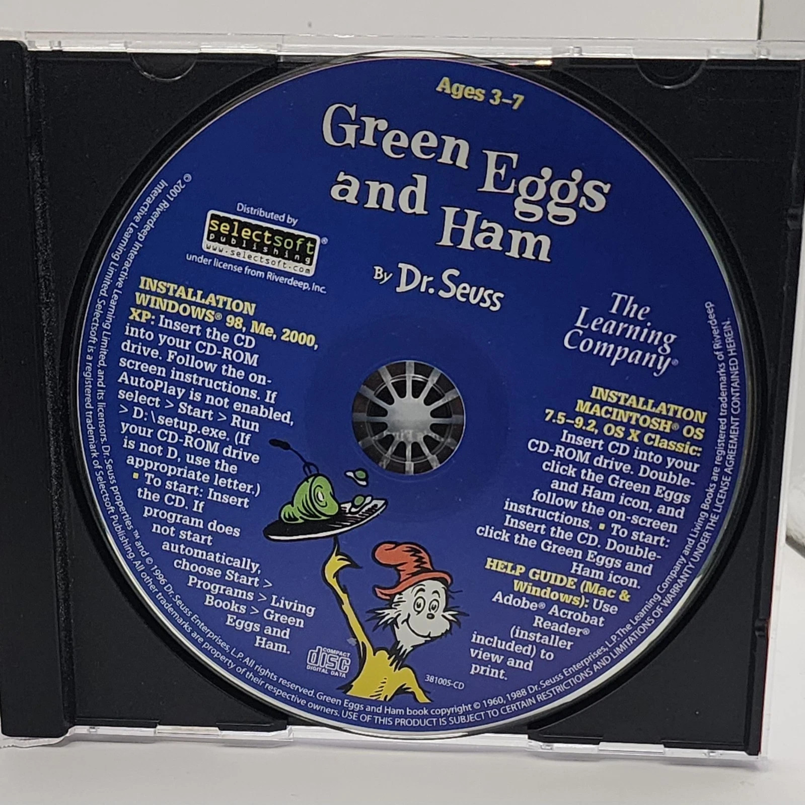 Dr. Seuss Green Eggs and Ham PC Mac CD-ROM Living Books Learning Company