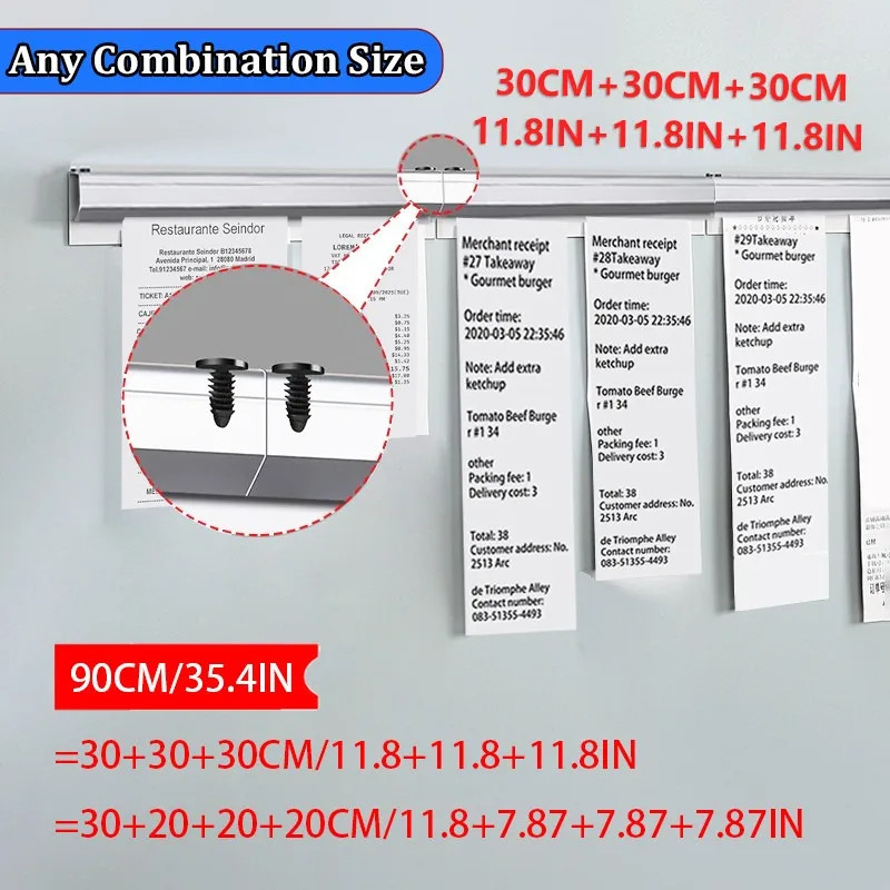 20/30/40/60Cm/90Cm Multi-Functional Restaurants CAFE Takeout Receipt Fixing Clip