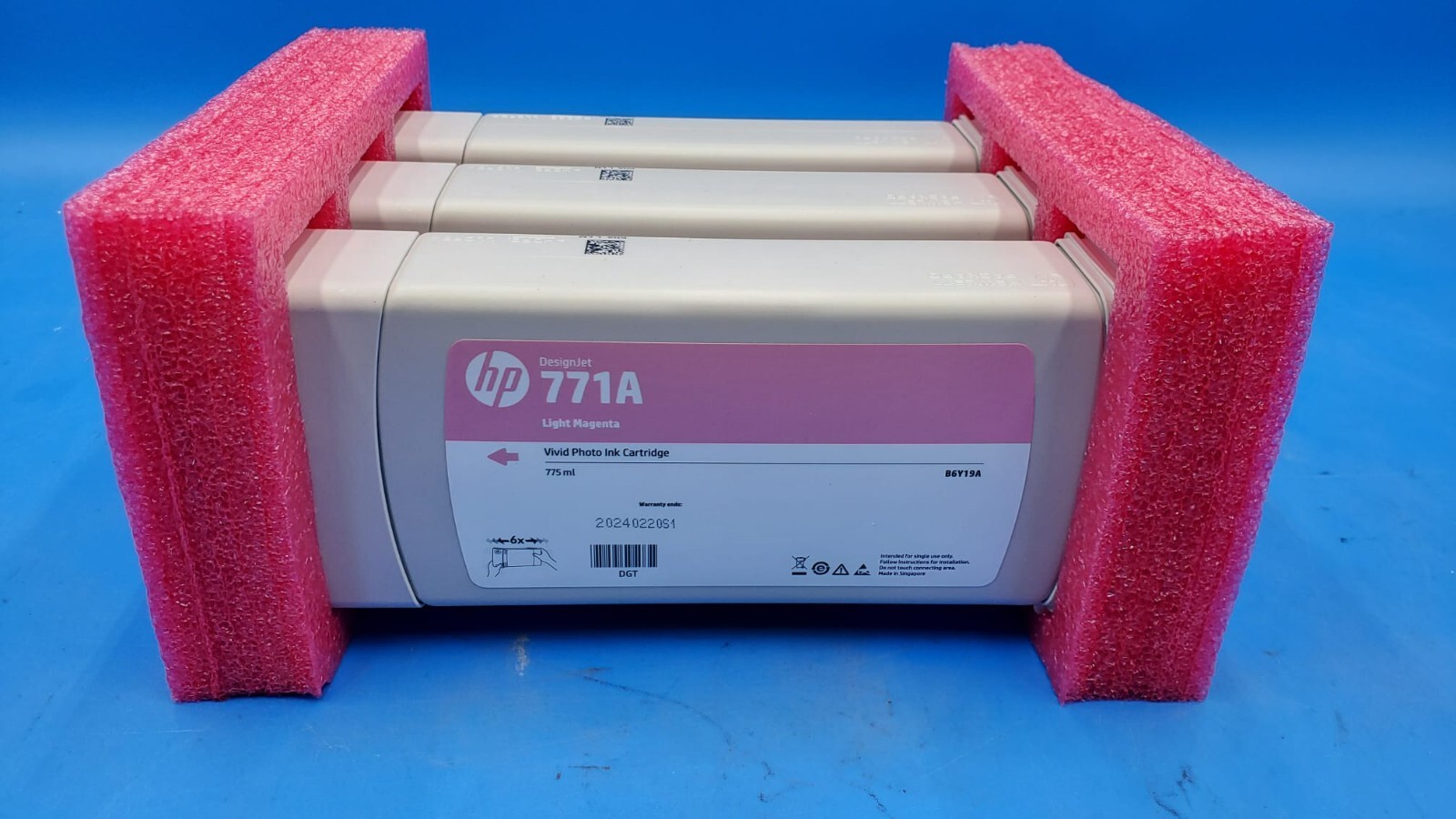 BOX OF 3/ HP 771A DesignJet Vivid Photo Ink Cartridge