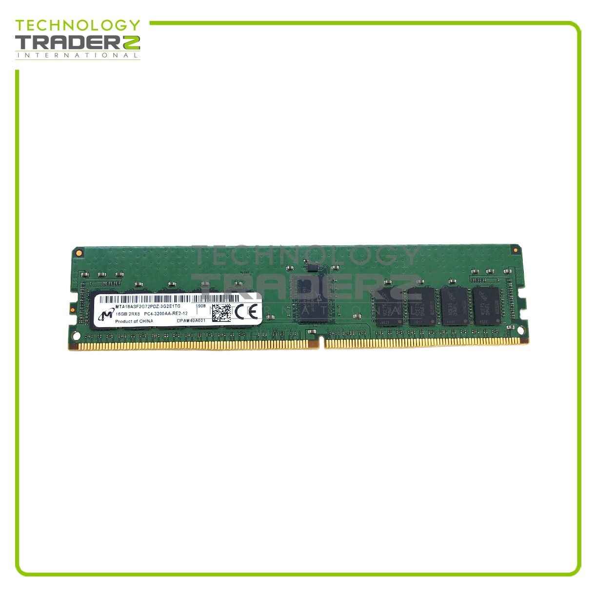 MTA18ASF2G72PDZ-3G2 Micron 16GB PC4-25600 DDR4-3200MHz ECC REG Dual Rank Memory