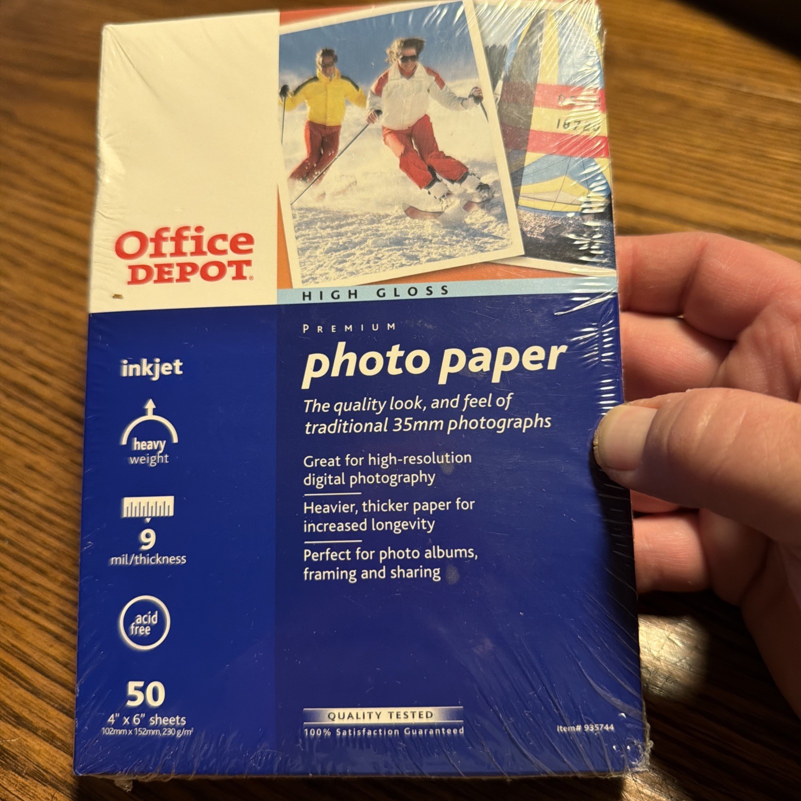 Office Depot Photo Paper High Gloss for InkJet Printers Size 4″X6″ 50 Sheets NEW