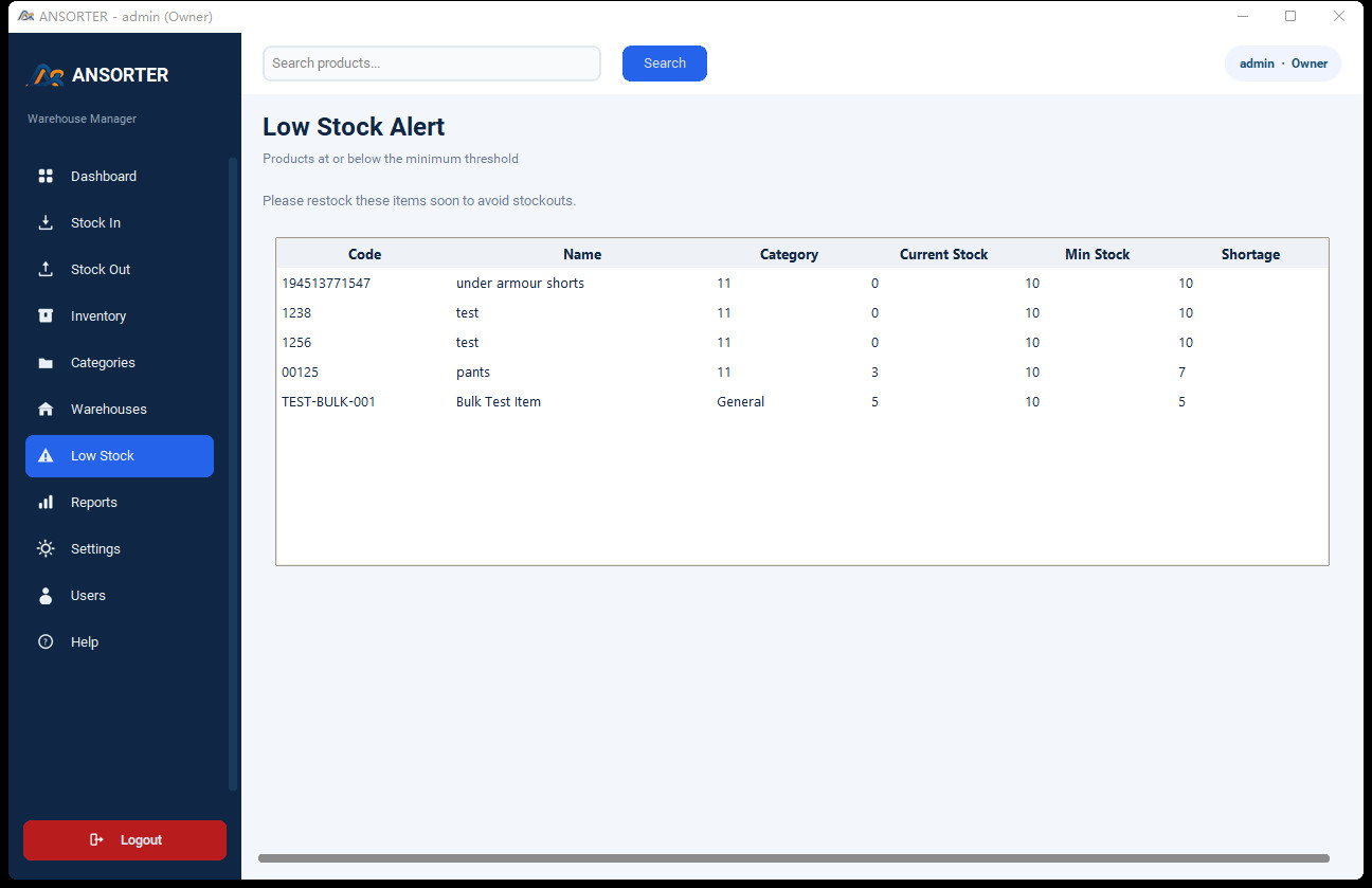 Easy to Use Warehouse Inventory Management Software for Windows – Stock In/Out