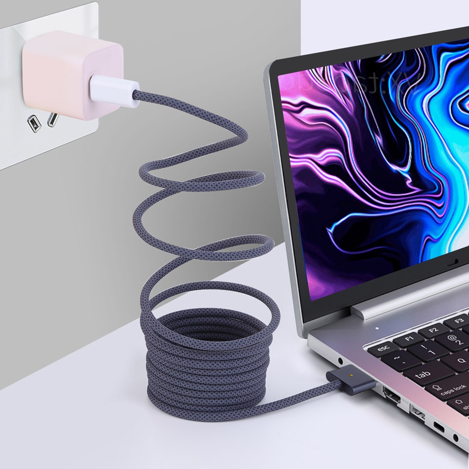 For Apple USB-C to MagSafe 3 Cable (2 m) – Midnight MacBook Pro 14 inch 16inch