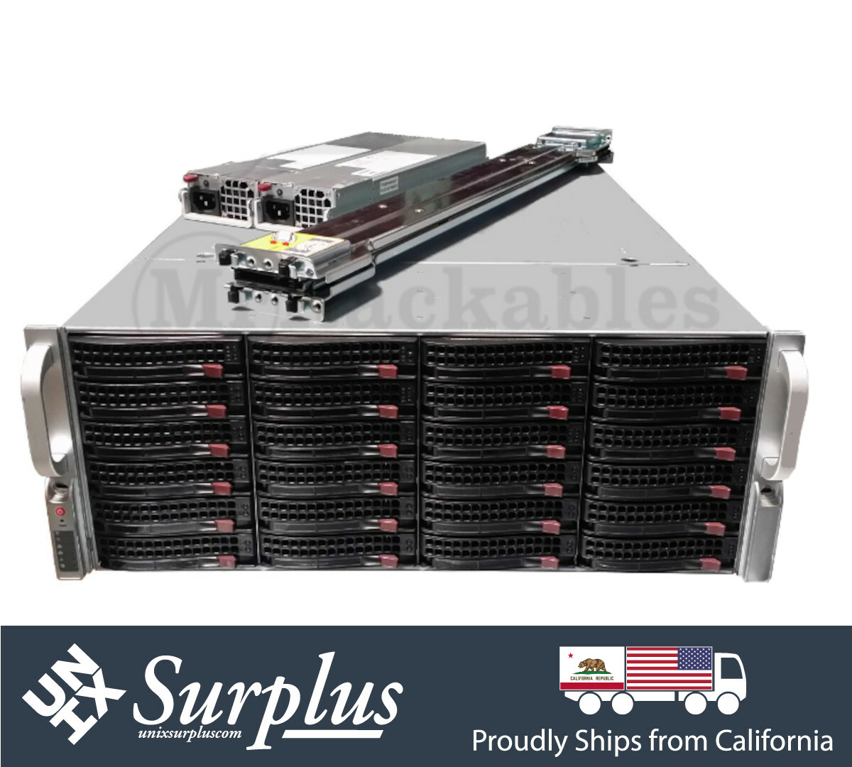 4U 36 Bay TRUNAS ZFS Storage Server SAS3 Xeon 36 Cores 128GB DDR4 2x PSU-SQ A