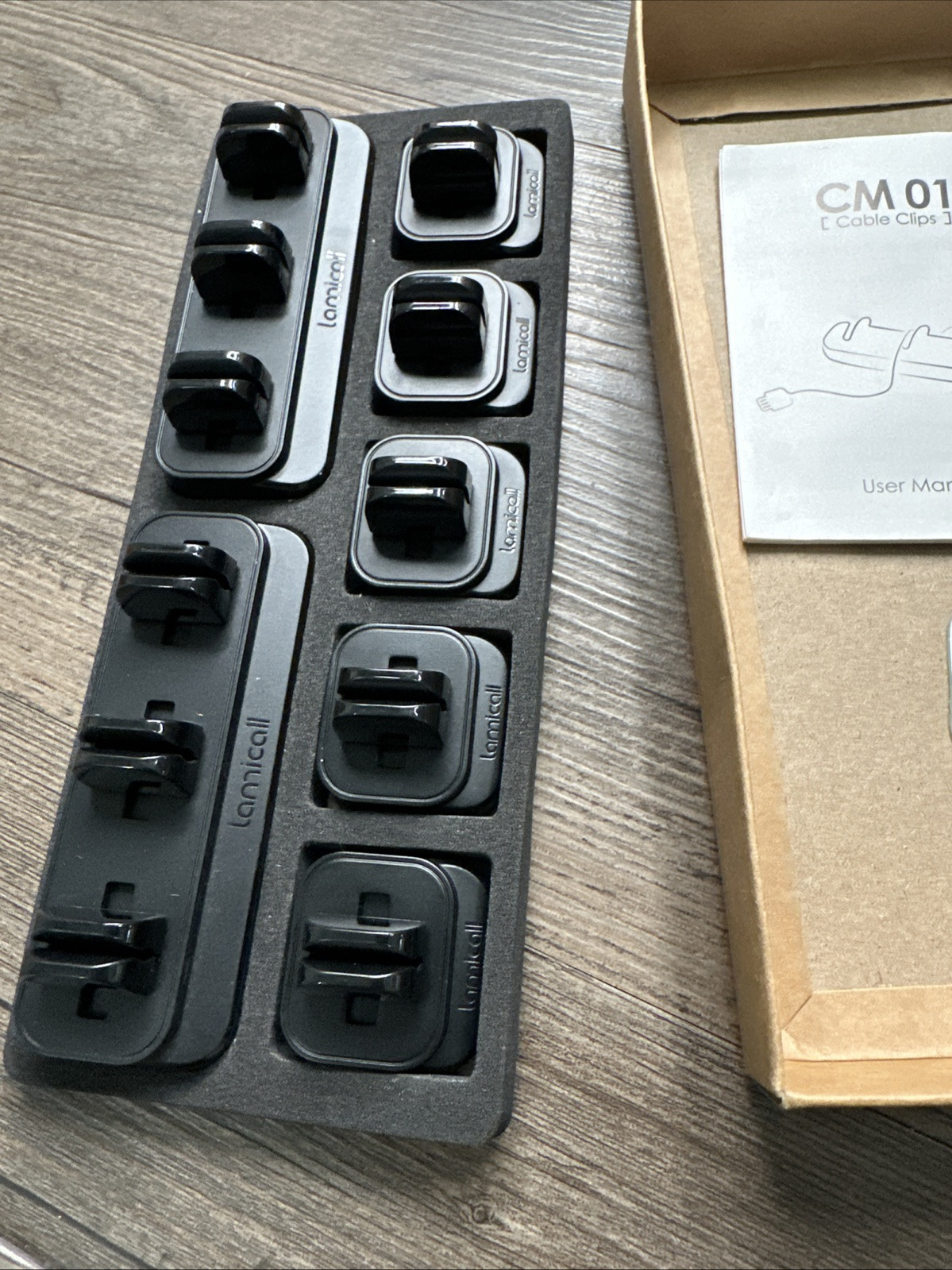 Lamicall 5+2 Packs Cable Spring Holder Clips, Cord Organizer for Desk