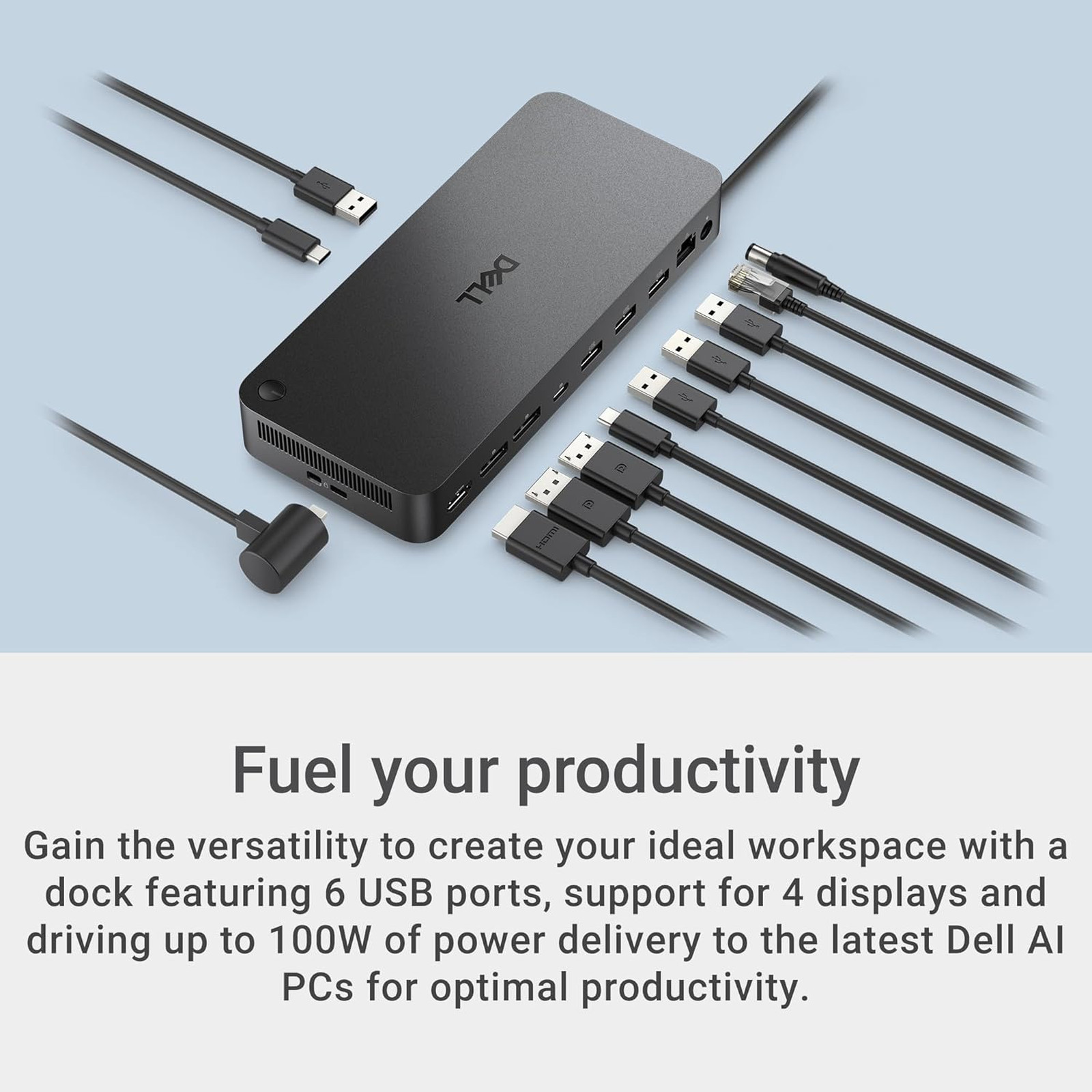 Dell Pro Dock WD25 USB C Docking Station with DisplayPort HDMI USB 3.2 Gen2 100W