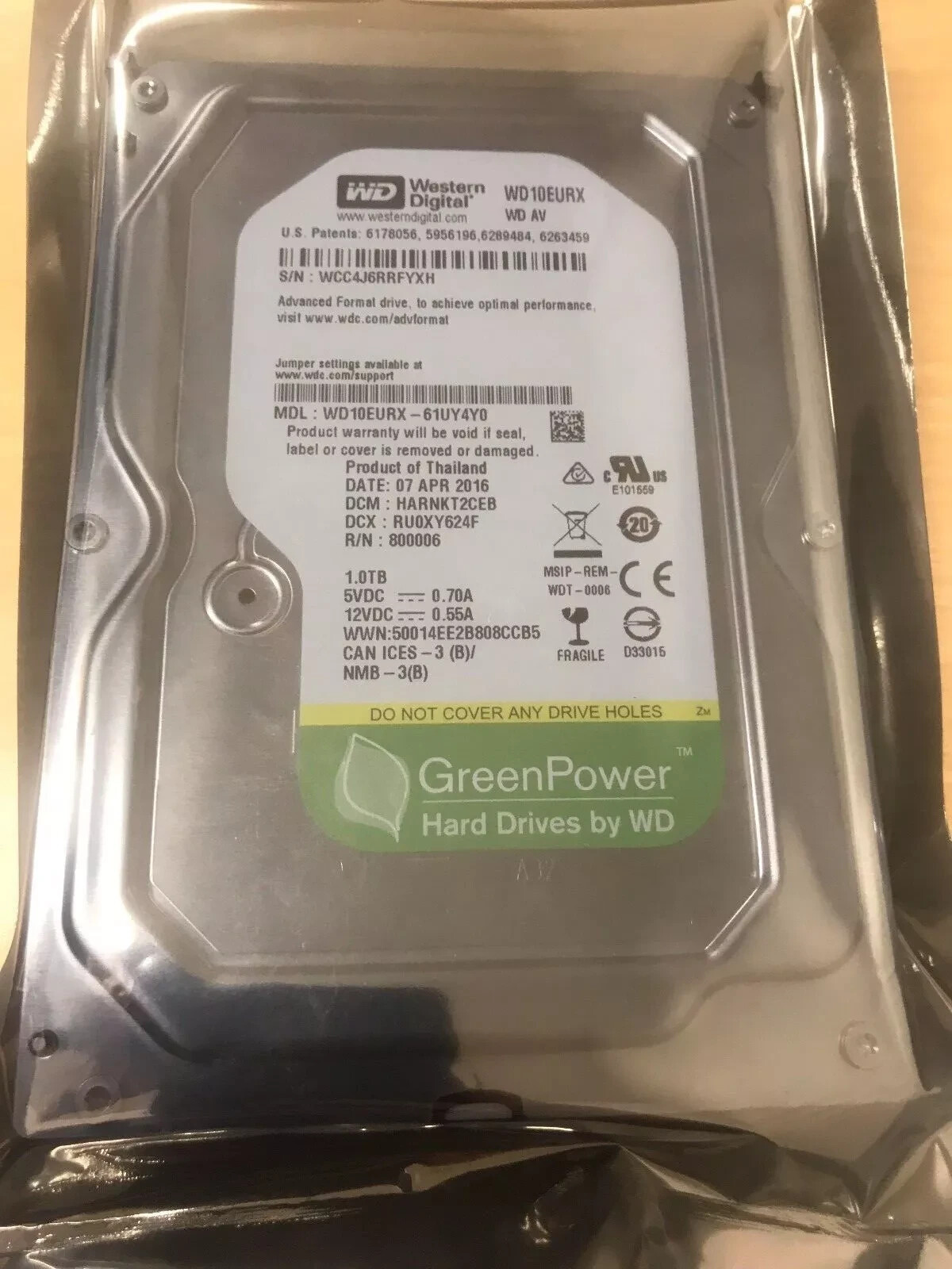 Western Digital 1TB 3.5″ SATA III 7200RPM Desktop Hard Drive