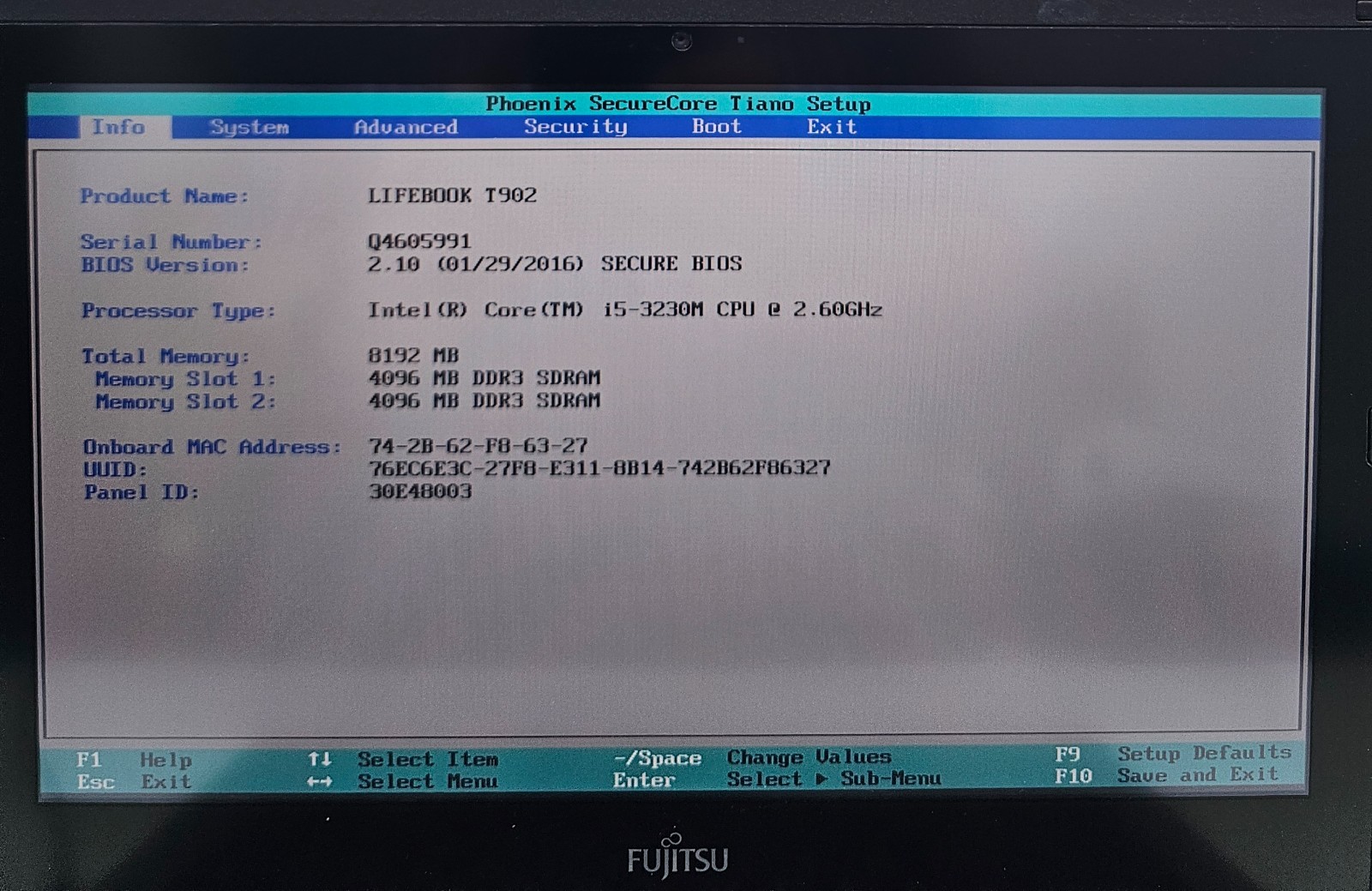 Fujitsu LifeBook T902 Laptop Intel Core i5-3230M 8GB Ram NO HD/OS (FL)