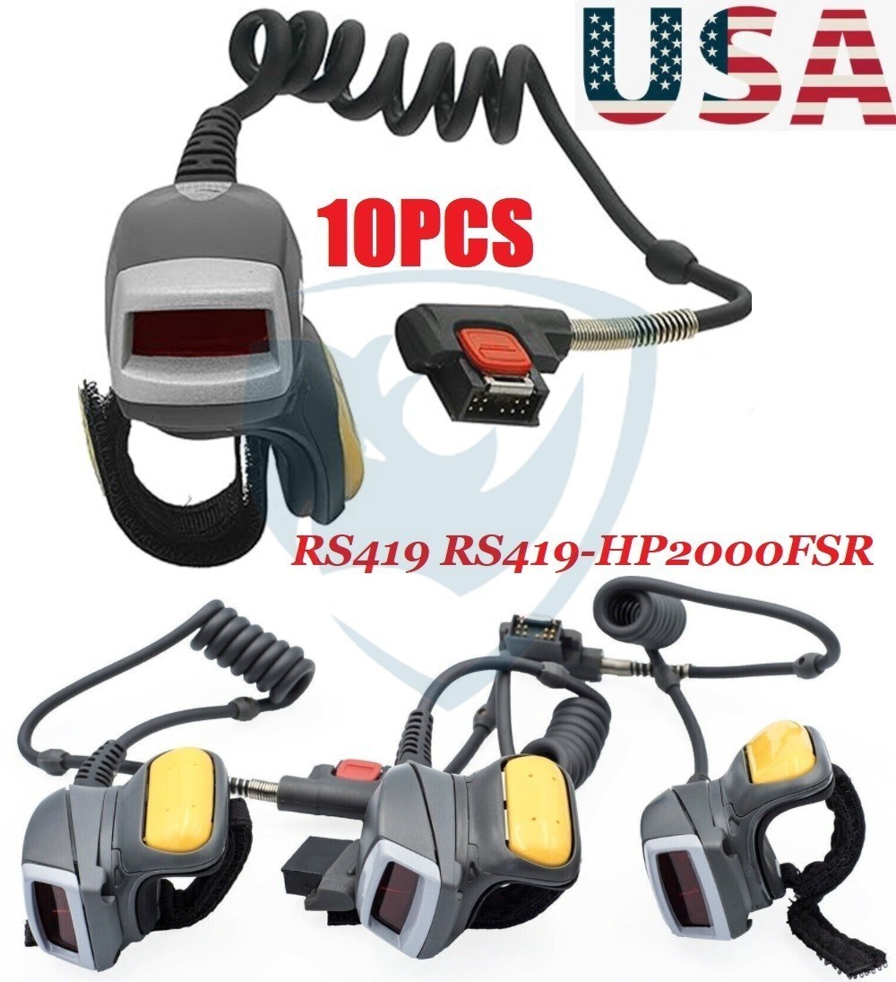 US 10PCS RS419 For Symbol Zebra RS419 WT41N0 Finger Ring Scanner RS419-HP2000FSR