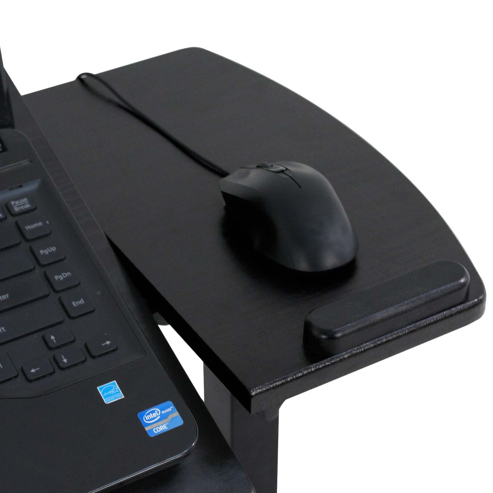 Adjustable Laptop Notebook Rolling Table Desk Stand Overbed Tiltable Tabletop