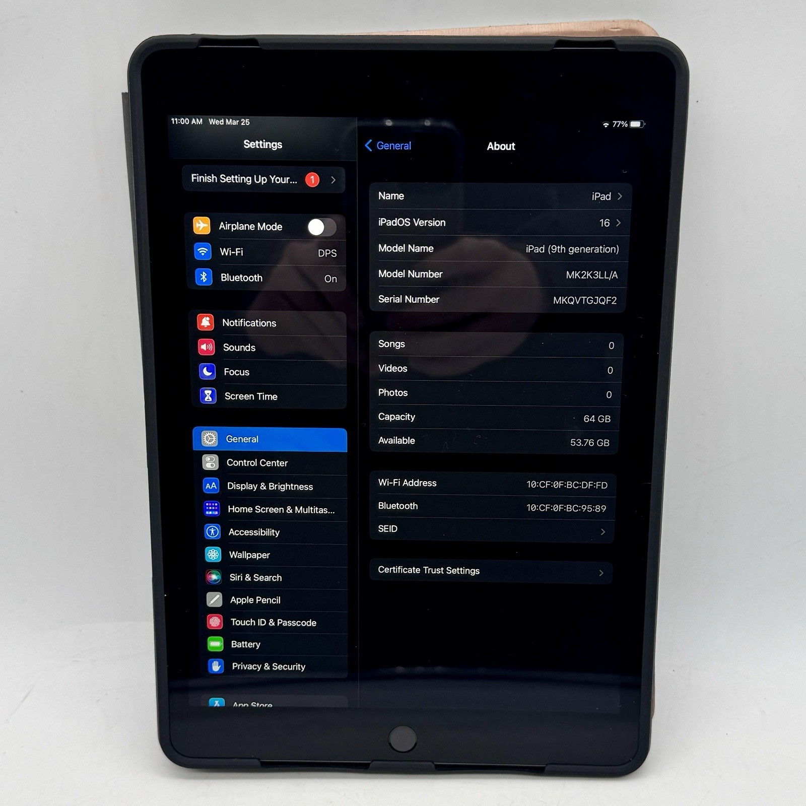 Apple iPad 10.2″ – 9th Generation – 64GB – Wi-Fi – Gray (MK2K3LL/A) w/ Targus