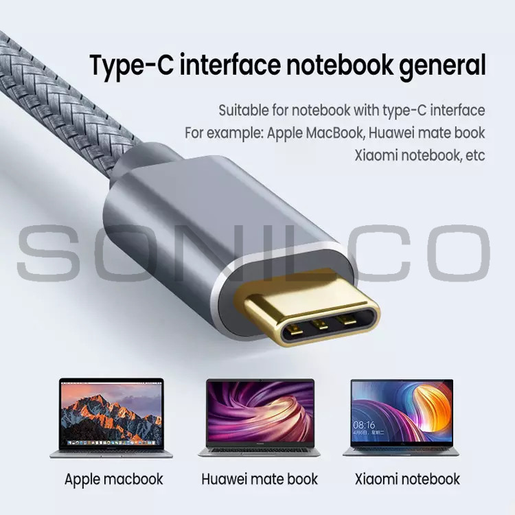 Sonilco USB-C to USB-B 2.0 Cable Nylon Epson HP Canon Brother Printer Scanner