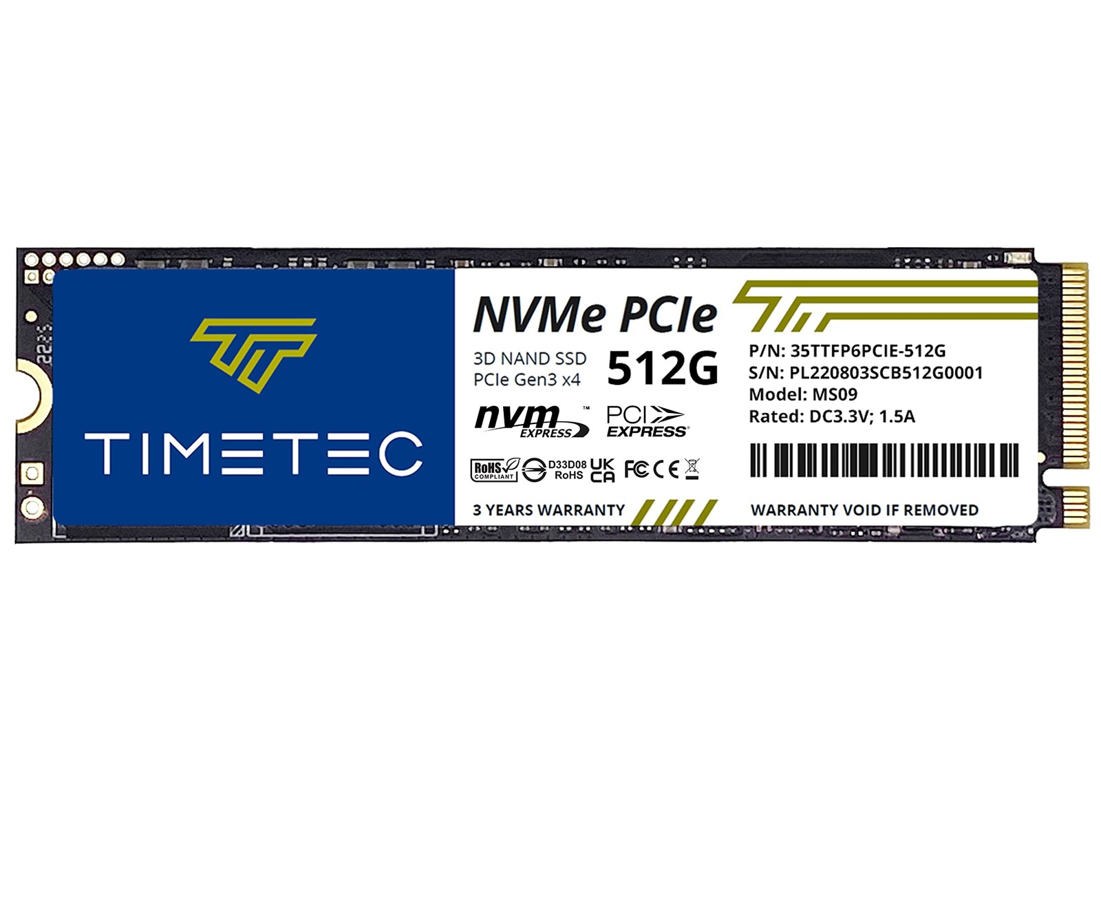 512GB NVMe PCIe Gen3 M.2 SSD 3D NAND Up to 2000MB/s Read for PC & Laptop