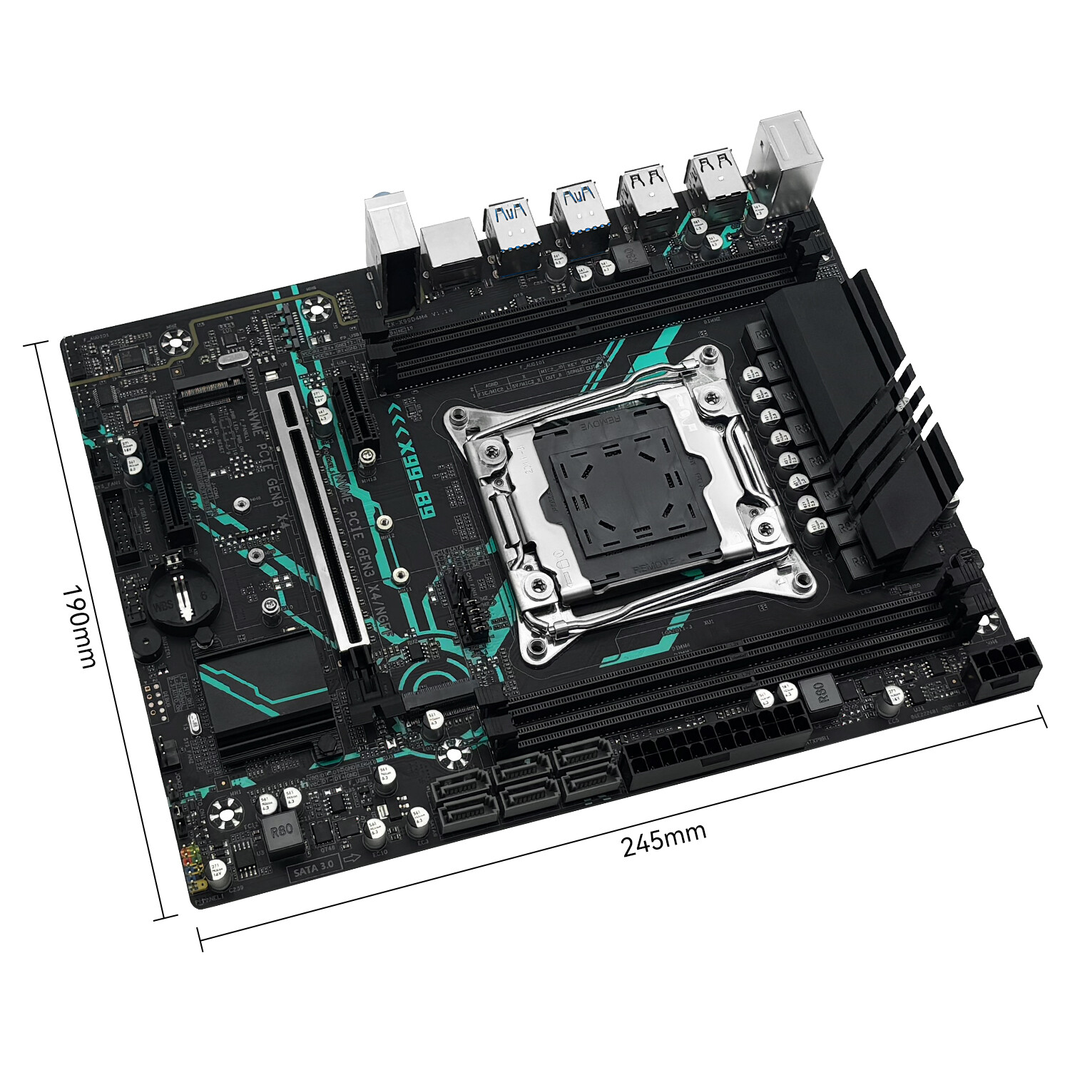 LGA 2011-3 Motherboard DDR4 with M.2 Slot USB 3.0SATA 3.0 PS/2, M-ATX Mainboard