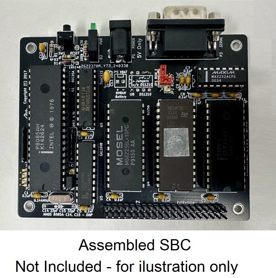 MiniMax8085 Intel 8085 Single Board Computer – PCB + Kit of Parts