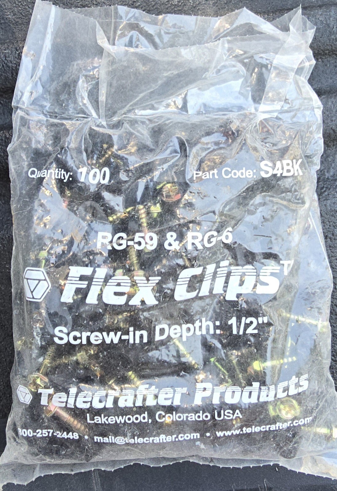 Single Cable Clips – Black 100 Count