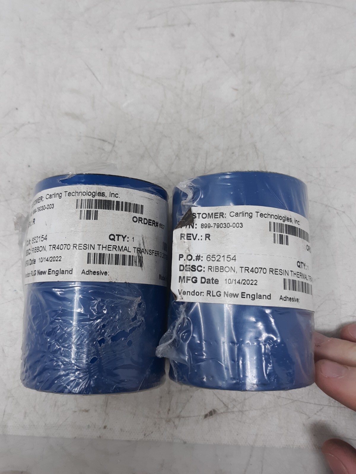 RLG TR4070 Resin Thermal Transfer Ribbon 3.26″ x 984′ 899-79030-003 Lot of 2