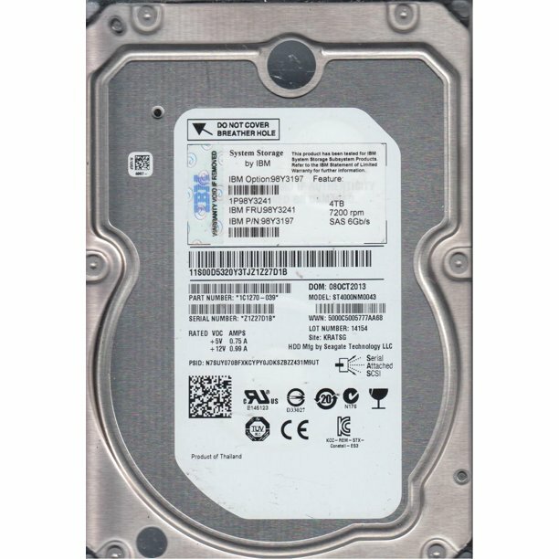 98Y3197 IBM XIV 4TB 7.2K SAS 6G Hard Drive 98Y3241
