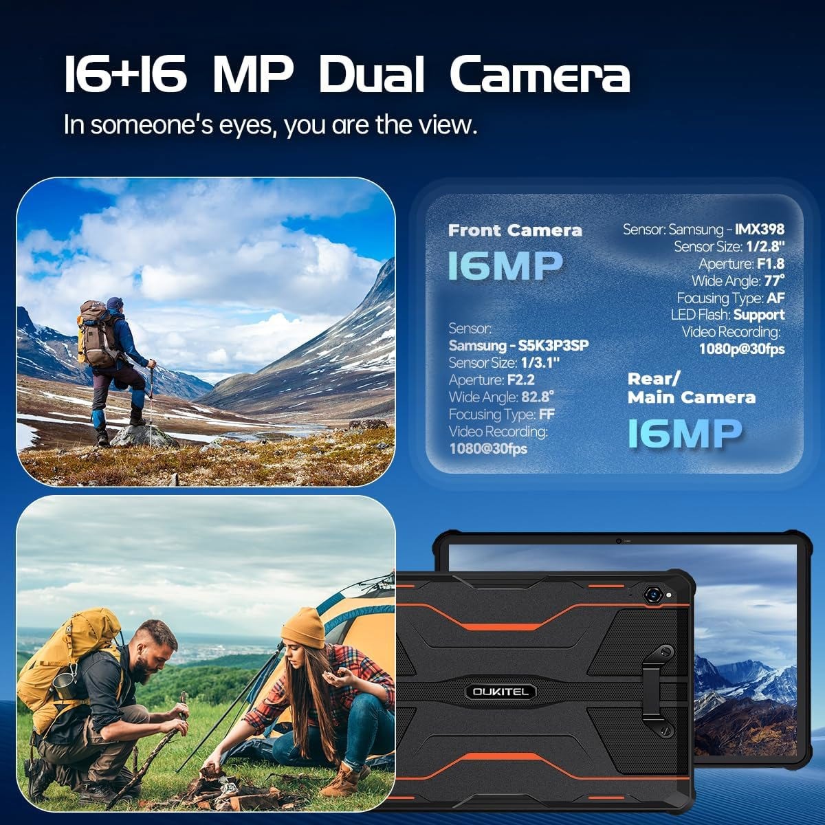 OUKITEL RT9 Rugged Tablet 10 inch 24GB+256GB/1TB 11000mAh IP68/69K Waterproof
