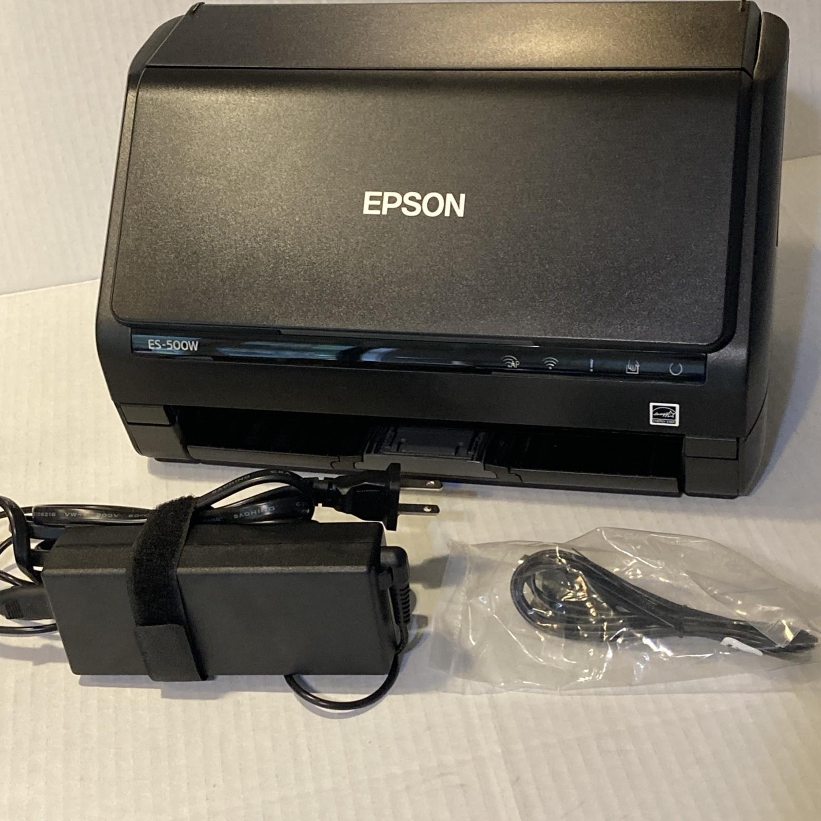 Epson WorkForce ES-500W Wireless Duplex Desktop Document Scanner W Cords 1320 Sc