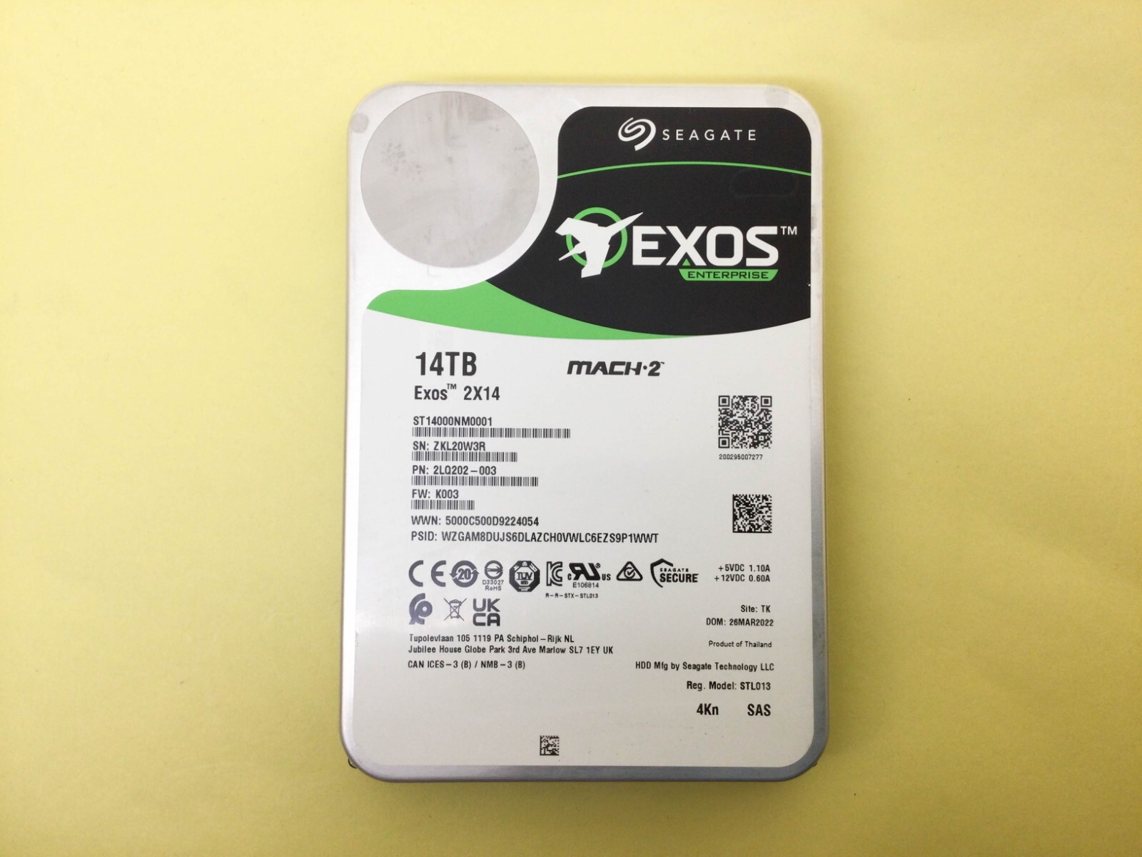 Seagate Exos 2X14 14TB 7.2K SAS 12Gbps MACH.2 3.5in 4Kn HDD ST14000NM0001