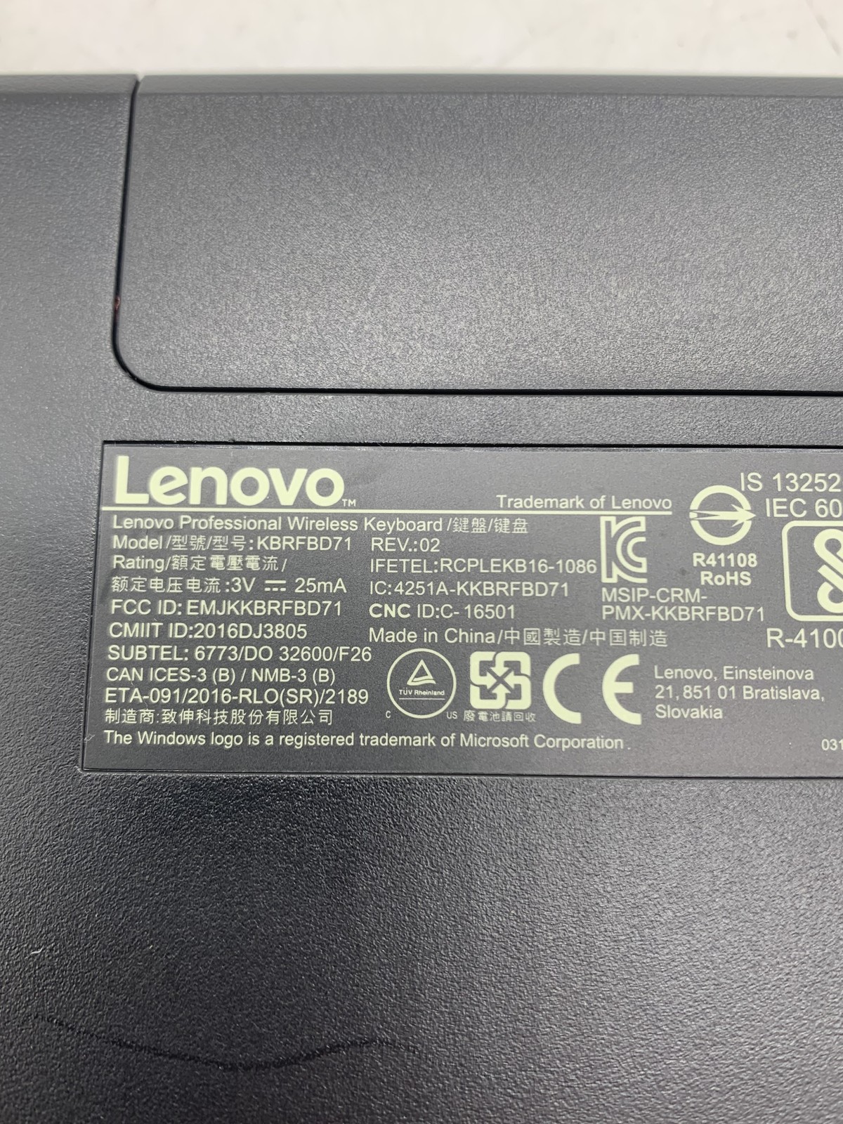 Lenovo Professional Wireless Keyboard KBRFBD71 ~ FREE SHIPPING