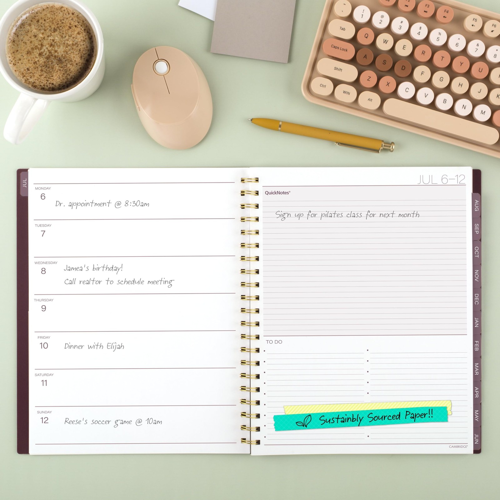 Cambridge Planner 2026-2027 Weekly Monthly 1/2″ x 11″tria 1797-905A 8-1 Academic