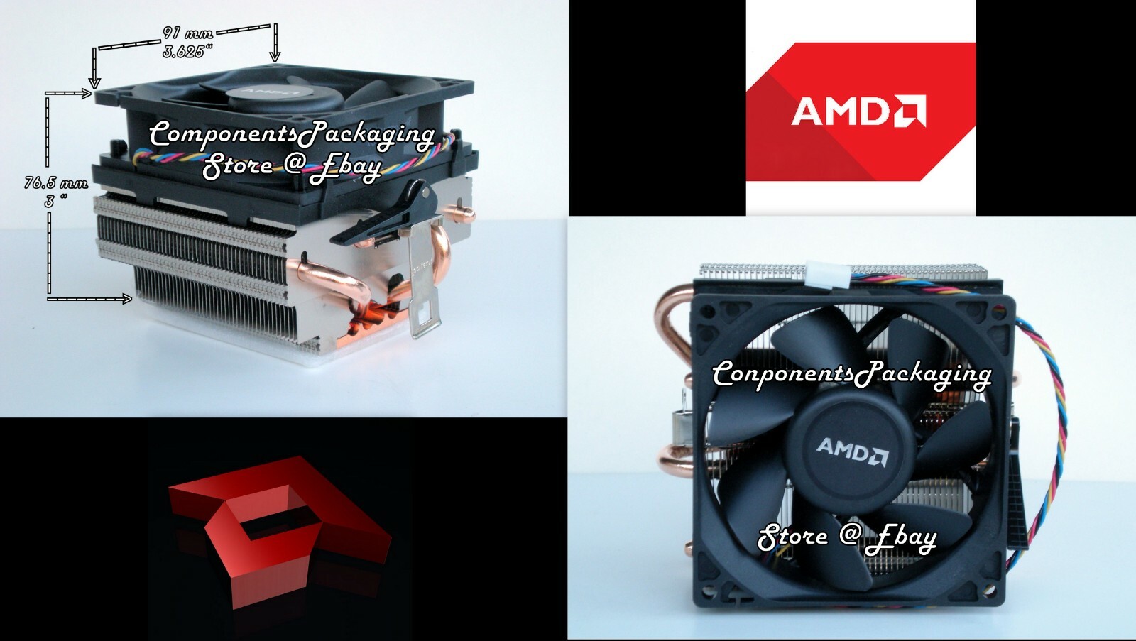 AMD Heatsink Cooler for FX for 8120 8150 8300 8320 8350 Socket AM2 AM3 – New