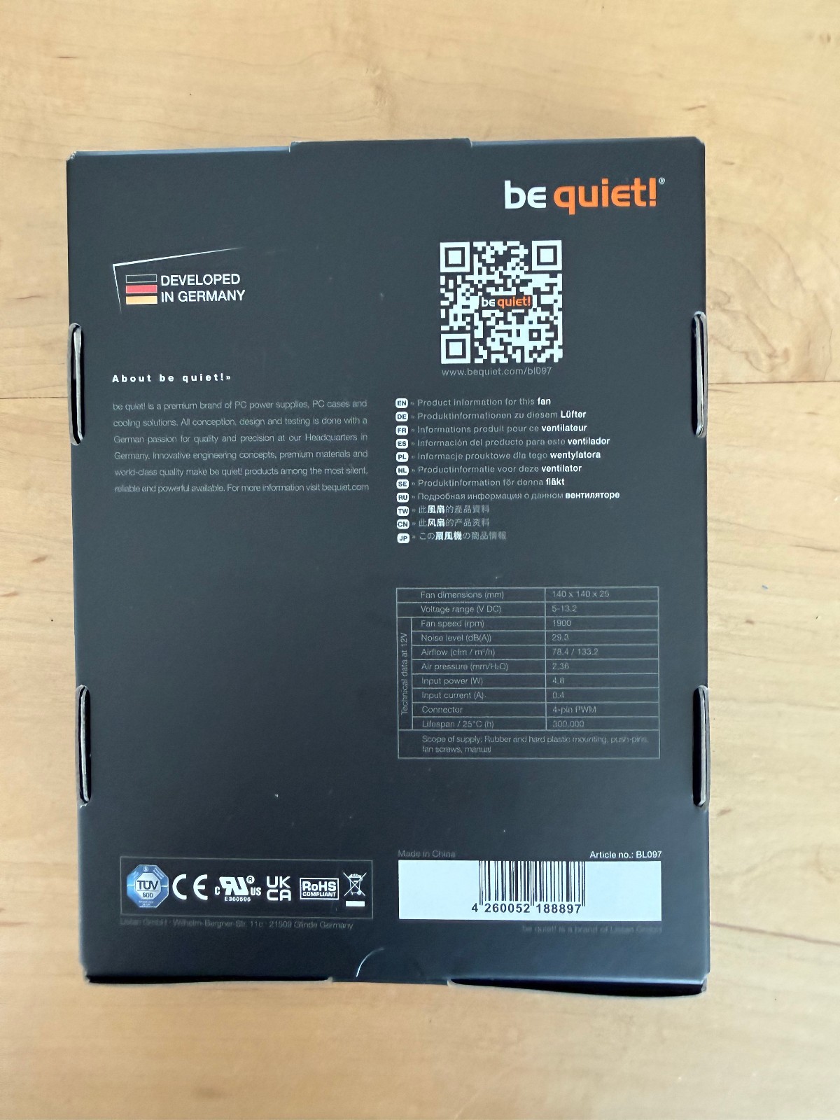 be quiet! Silent Wings 4 PWM high-speed 140mm Case Fan – Black
