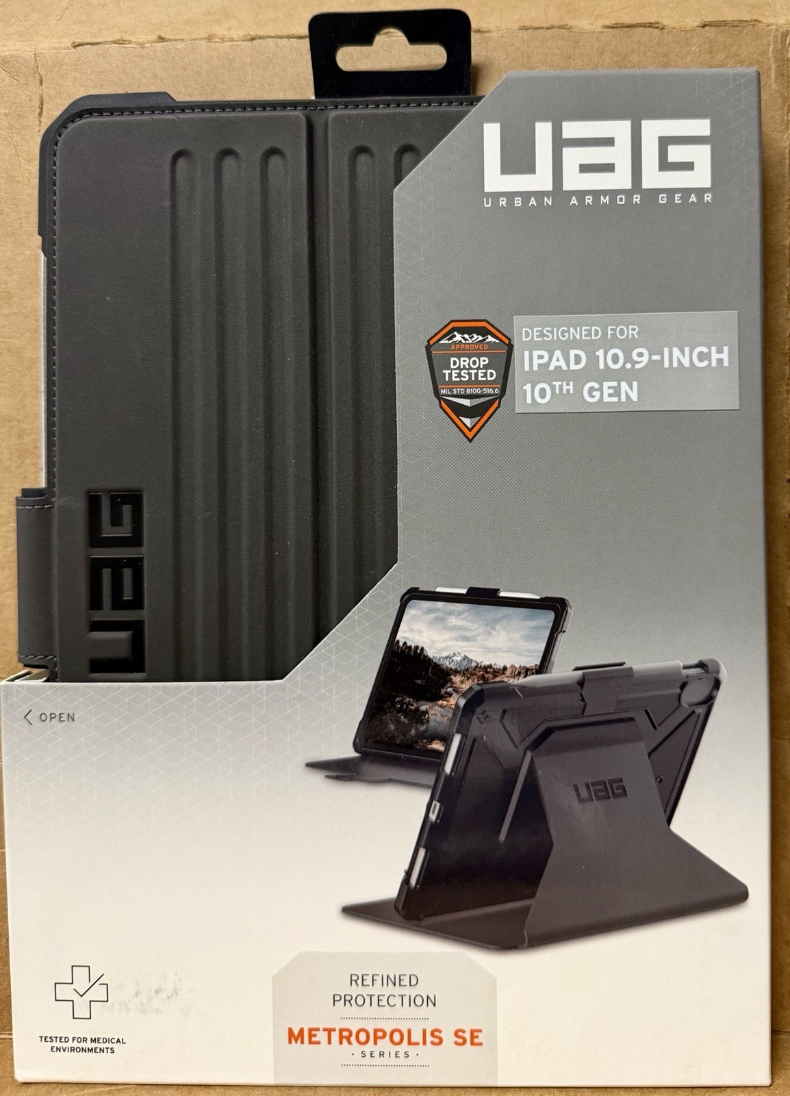UAG Metropolis SE Black for iPad 10.9″ 10th Gen 2022 Stand Case Rugged