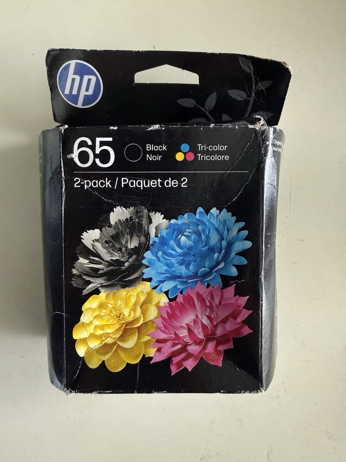 HP 65 Color Combo Pack Ink – Black and Color Ink EXPIRE 10/2027