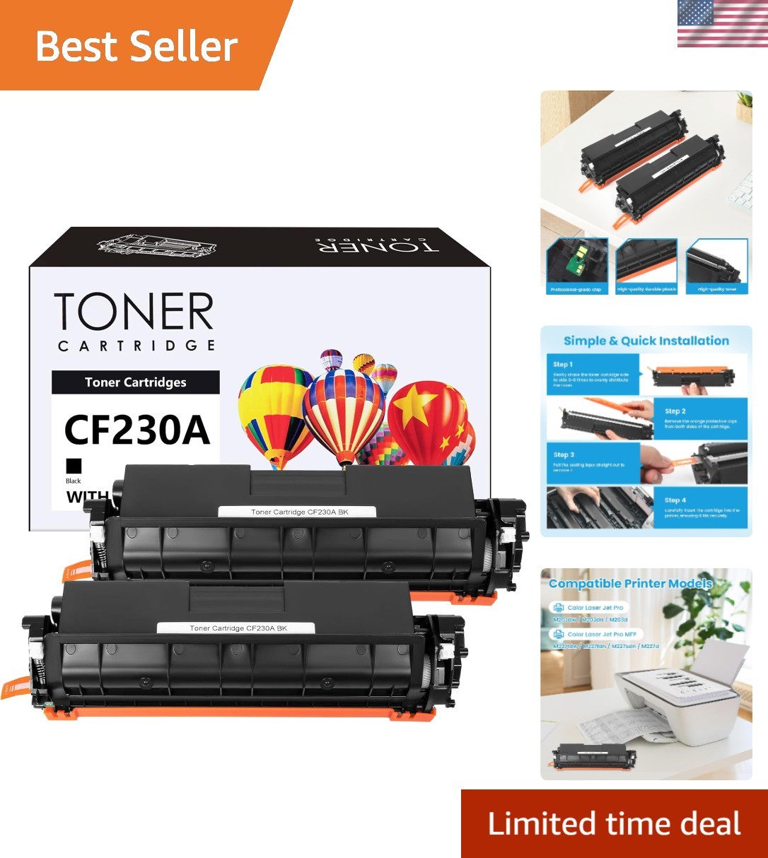 30A CF230A Toner Cartridge 2 Pack – Superior Quality for Professional Printing