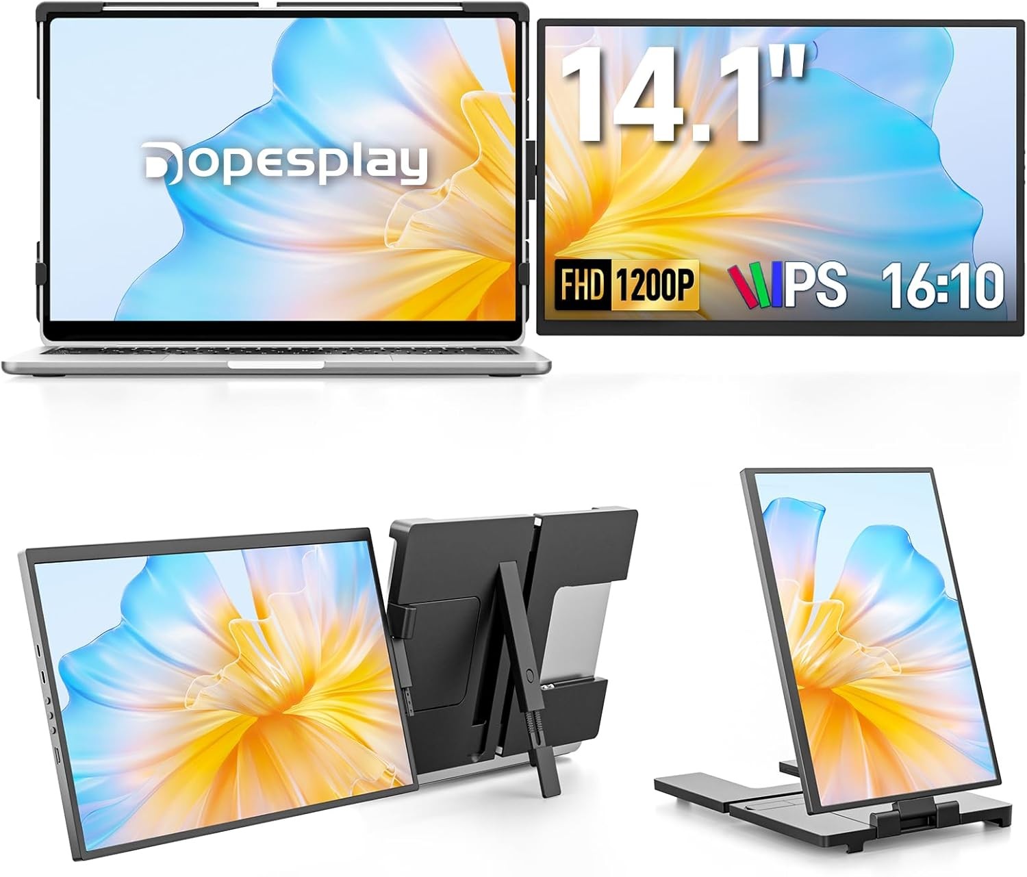 14.1” Used Laptop Screen Extender Portable Monitor 1200P IPS for 14-17″ GRADE A
