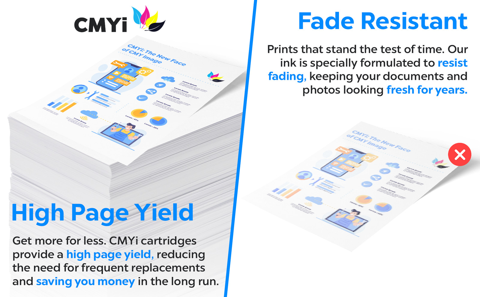 Compatible HP 712 Yellow Ink Cartridge for DesignJet T210, T230, T250, T630